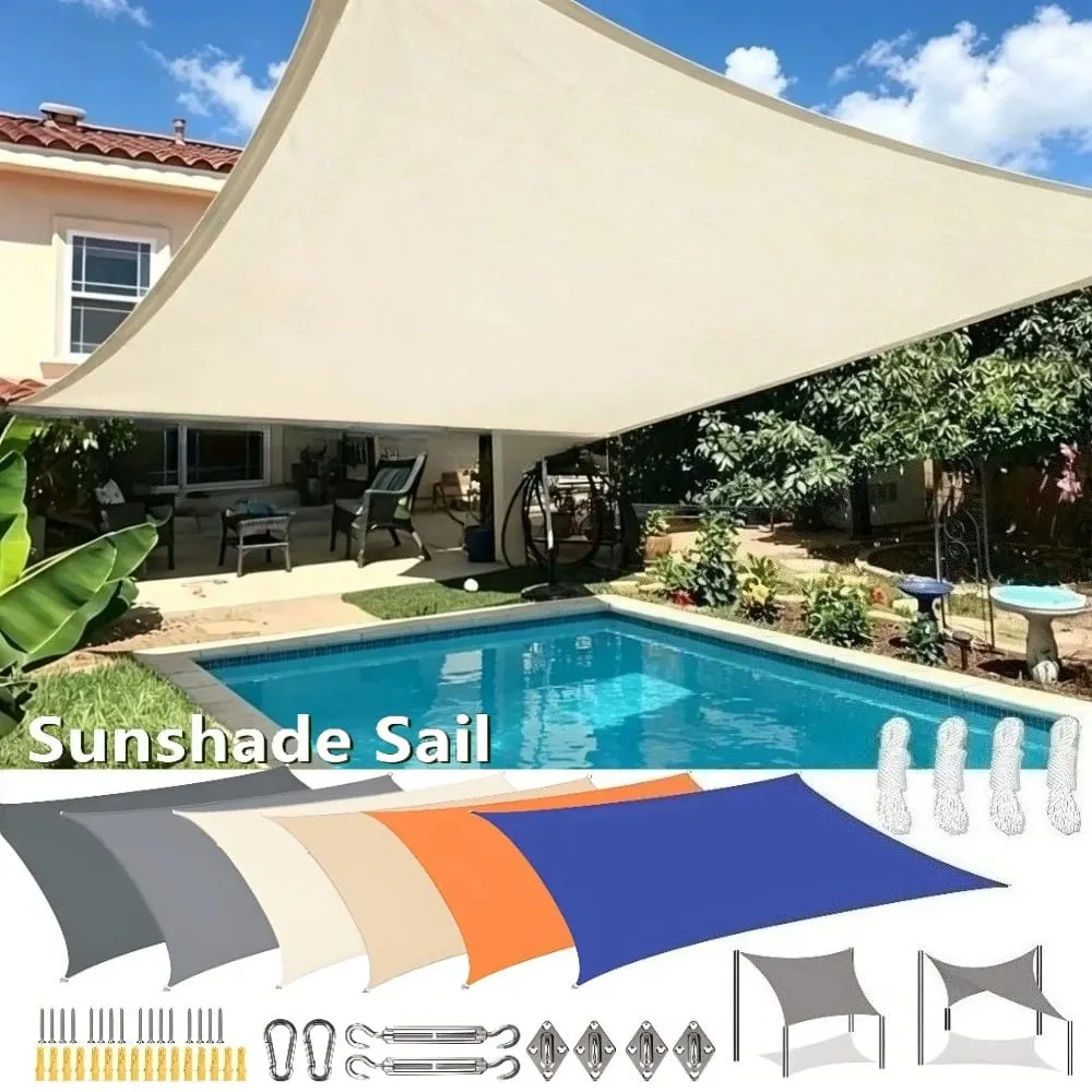 ☀️ סוכך שמש מלבני עמיד למים עם חסימת UV - ₪60