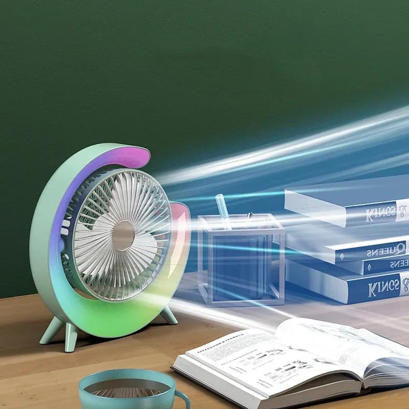 מאוורר שולחני נייד עם RGB ו-3 מהירויות: מה באמת מקבלים