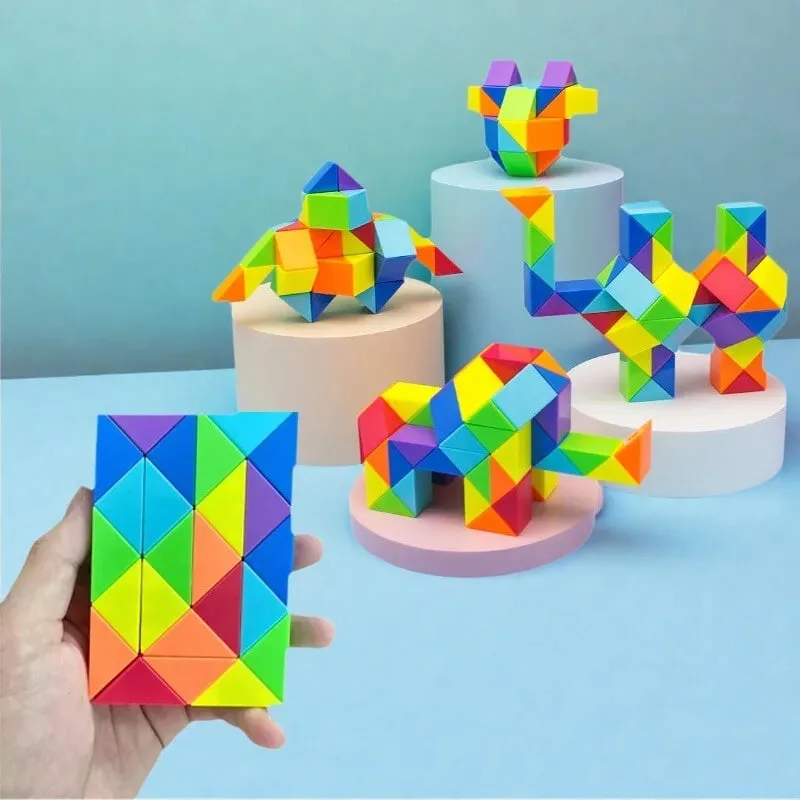 🧩 קוביית נחש צבעונית, ₪11